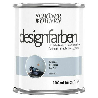 Schöner Wohnen Designfarbe Klares Eisblau Nr. 25, 100ml, 949101007588